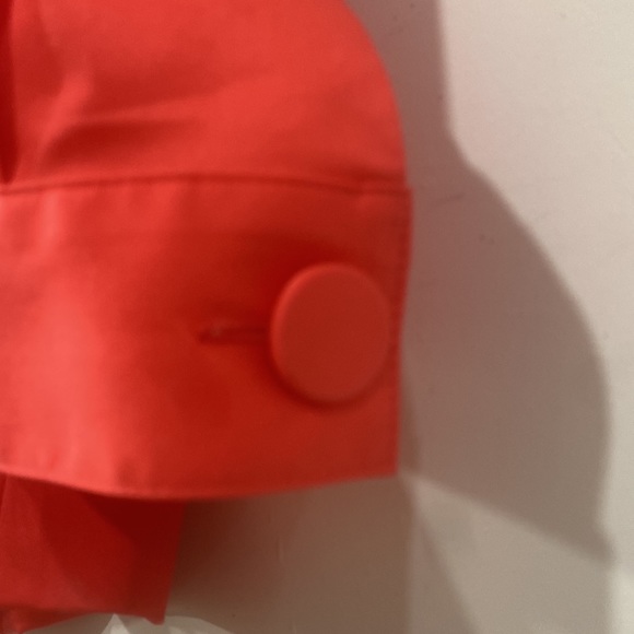 Prose & Poetry Cropped Short Puffy Sleeves Back Zipper in Raspberry Red size M - Picture 4 of 9